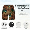 thumbnail image 4 of Kdxio Vintage Butterfly Green Print Men'S Swim Trunks With Compression Liner 7 Inch Inseam Quick Dry Swim Shorts, 4 of 7