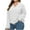 White, variant on Sweaters for Women Plus Size Trendy Large V-Neck Long Sleeve Spliced Tassel Pullover Sweater Orange