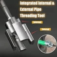 thumbnail image 3 of Herramienta De Rosca De Tubo Interno Externo, Ergonómico, 2 Piezas, Enhebrador De Tubo Interno Externo, Acero CRV Ajustable Para Tubos De Plástico PVC PPR, 3 of 7