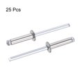 thumbnail image 4 of Unique Bargains 4mm Diameter 16mm Grip Length Silver Tone 304 Stainless Steel Blind Rivets 25 Pack, 4 of 4