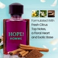 thumbnail image 6 of Hope Homme for Men - 100ml Eau De Parfum Spray for Men - Spicy Floral & Intense Fragrance Warm Scent Lasts All Day Long Includes NovoGlow Carrying Pouch Gift for Men for All Occasions, 6 of 7