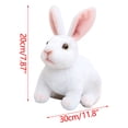 thumbnail image 3 of Darzheoy Rabbit Plush Toy, Simulation Rabbit Doll Standing Long Ear Bunny Plush Doll Stuffed Animal Toy Kids Present for Babies Bed Nursery Room Decor, 8" x 12", 3 of 3