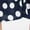 Large Dot Dark Navy, variant on Women's Empire Waist Midi Dress with Short Sleeves, Sizes XS-XXXL