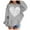 Light Gray, variant on Hoodie for Girls Heart Print Hooded Sweatshirt Pocket Loose Pullover Hoodies
