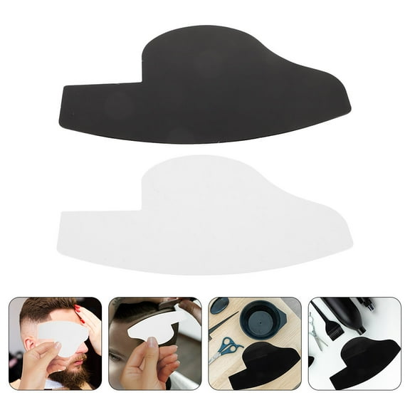 Milisten 2Pcs Comfortable Grip Hairline Shaping Tool with Beard Template for Barber Use