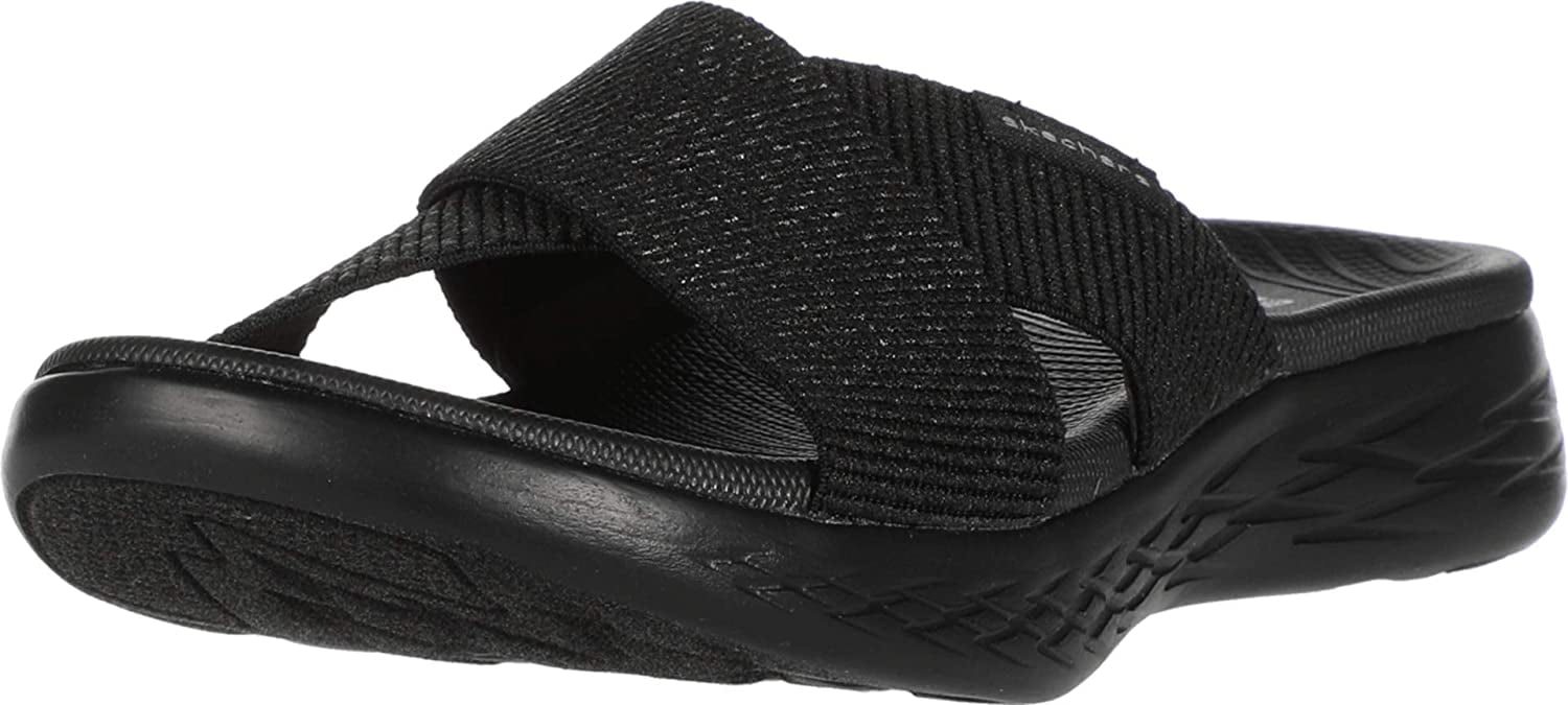 Skechers Women's ONTheGO 60016259 Slide Sandal, Black, 6 Medium US