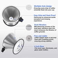 thumbnail image 2 of Pour Over Coffee Dripper Filter, Reusable Stainless Steel Pour Over Coffee Maker Cone,Paperless Coffee Filter,Coffee Mesh Filters for 1-4 Cup, 2 of 8