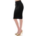 thumbnail image 2 of Women's High Rise Knee-Length Pencil Skirt with Slit, 2 of 4