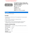 thumbnail image 2 of Front Right Turn Signal / Parking Light Assembly - Compatible with 1994 - 1999 GMC K1500 Suburban 1995 1996 1997 1998, 2 of 2