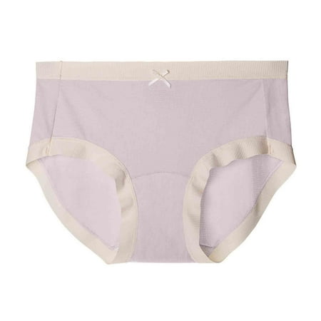 fatyb Womens Silk Underwear Seamless Stretch Panties Breathable High Waist Full Coverage Ladies Briefs