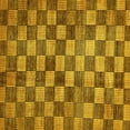 thumbnail image 1 of Ahgly Company Machine Washable Indoor Square Checkered Yellow Modern Area Rugs, 4' Square, 1 of 4