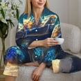 thumbnail image 6 of Lsque Sunshine Underwater Sand Turtle Pattern Long Sleeve Pajama Set for Women - Soft 2-Piece Sleepwear and Loungewear Set with Pockets, Comfy Nightwear-X-Large, 6 of 7