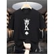 thumbnail image 2 of Men's Summer Casual T-Shirt with Spade K Print -Crew Neck, Short Sleeve - Perfect for Daily Wear & Sports, 2 of 7