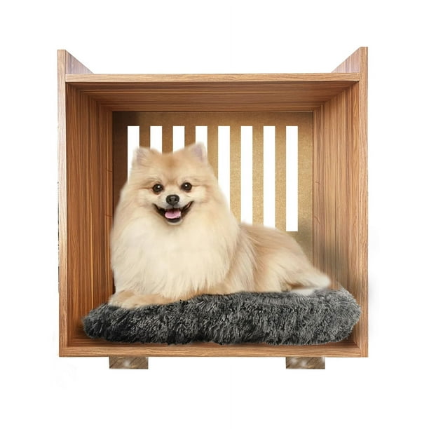 Casita mascotas perro gato pequeño Buro Mesa Noche Mdf Y Organizador + Cojín