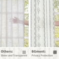 thumbnail image 5 of Boho Curtains for Bedroom - Bohemain Grey Semi Sheer Curtains 63 Inch Length Light Filtering Grommet Window Drapes for Farmhouse Living Room, Each 52 Inch Wide, 2 Panels Set, 5 of 18