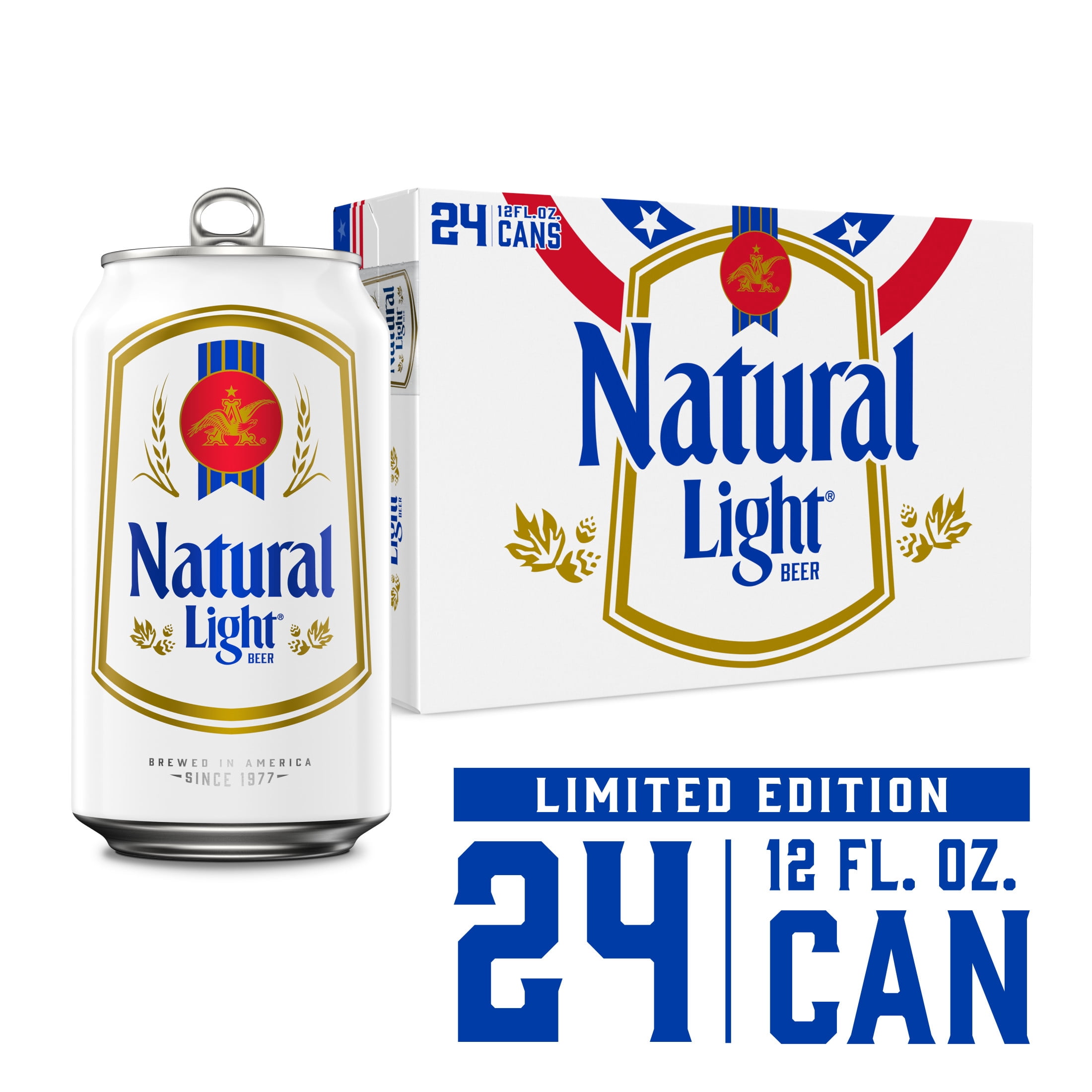 Natural Light American Lager Beer 24 pack 12 fl oz Aluminum Cans 4.2% ABV