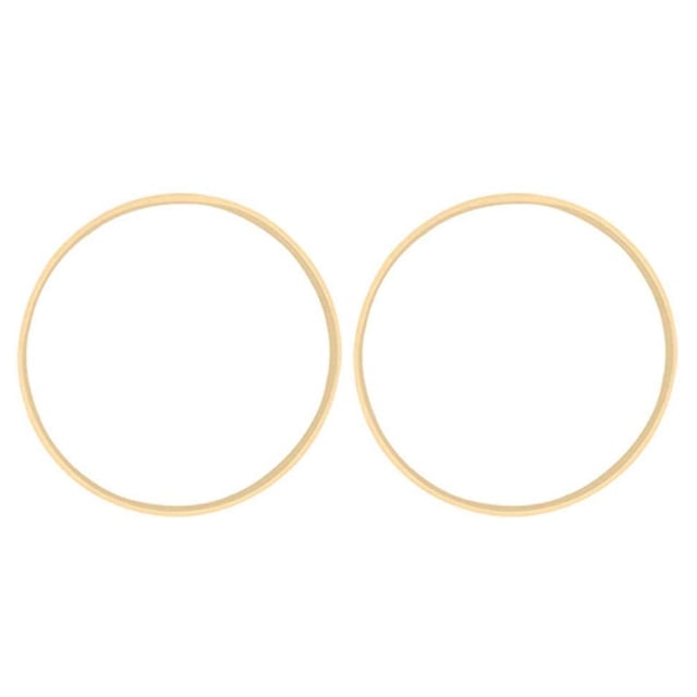 2X Anillos de Bambú de Ensueño, Círculo de Madera, Colector Redondo, de Bricolaje para de Flores, Casa, Jardín, Decoración de Plantas, Cesta Colgante de 23 cm
