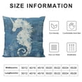 thumbnail image 5 of Vintage Sea Horse Pillow Cover Ocean Blue Series Nautical Decorative Pillow Covers Beach Theme Cushion Cover Home Decor Pillowcase for, 5 of 5