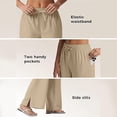 thumbnail image 7 of Ailaofu Women's UPF 50+ Sun Protection Hiking Pants Lightweight Quick Dry Drawstring Straight Leg Split Hem Outdoor Travel Pants with Pockets, 7 of 7