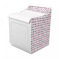 thumbnail image 2 of Geometric Washer Cover, Traditional Retro Polka Dots Design European Ancestral Motif Pastel Colors, Dust and Dirt Free Decorative Print, 29" x 28" x 40", White Grey Pink, by Ambesonne, 2 of 3