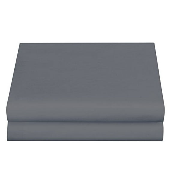 Cathay Luxury Silky Soft Polyester Single Fitted Sheet, Queen Size, Gray