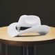 thumbnail image 5 of Sombrero de vaquero occidental de algodón, ala ancha, talla única, ideal para disfraces. m blanco, 5 of 8