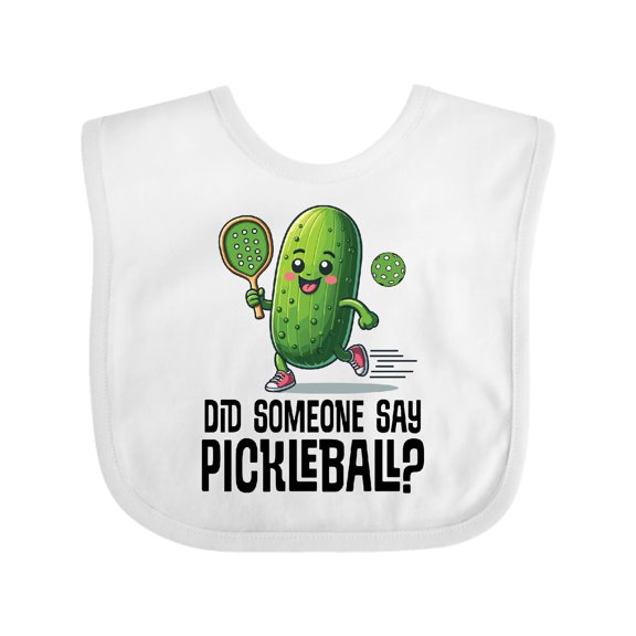 Inktastic Funny Pickleball Player Quote Boys or Girls Baby Bib