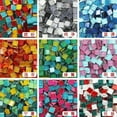 thumbnail image 3 of 50PCS Diy Mix Color Glitter Glass Mosaic Stones Mosaic Tiles Glass Pebbles Crafts Material Puzzle For Diy Mosaic Making 10*10mm, 3 of 7