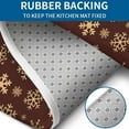 thumbnail image 4 of Brown Christmas Snowflake Pattern Bathroom Rugs Sets 3 Piece,Toilet Cover Set,Absorbent Non Slip Bathroom Mats Sets with U-Shaped Contour Rug Toilet Rug Set, 4 of 5