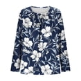 thumbnail image 6 of Enjoytime Tops for Women Trendy Printed Crewneck Long Sleeve Blouses Spring Business Casual Plus Size Shirts, 6 of 6