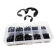 thumbnail image 4 of Anillo de hebilla en E 580x Durable 10 tamaños con sujetadores de caja de almacenamiento Abrazaderas de retención externas Arandela de anillo Apertura Anillo de seguridad Juego Negro Baoblaze Anillo de retención externo, 4 of 8