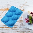 thumbnail image 4 of Fiaya Women Easter Eggs Shaped Cake Mold, 6 Cavity Silicone Egg Molds, 1pc 3D Egg Baking Tooling for Cake Baking Chocolate Candy Jello Decorating Crafts, 10.1×6.57inch (Blue), 4 of 7
