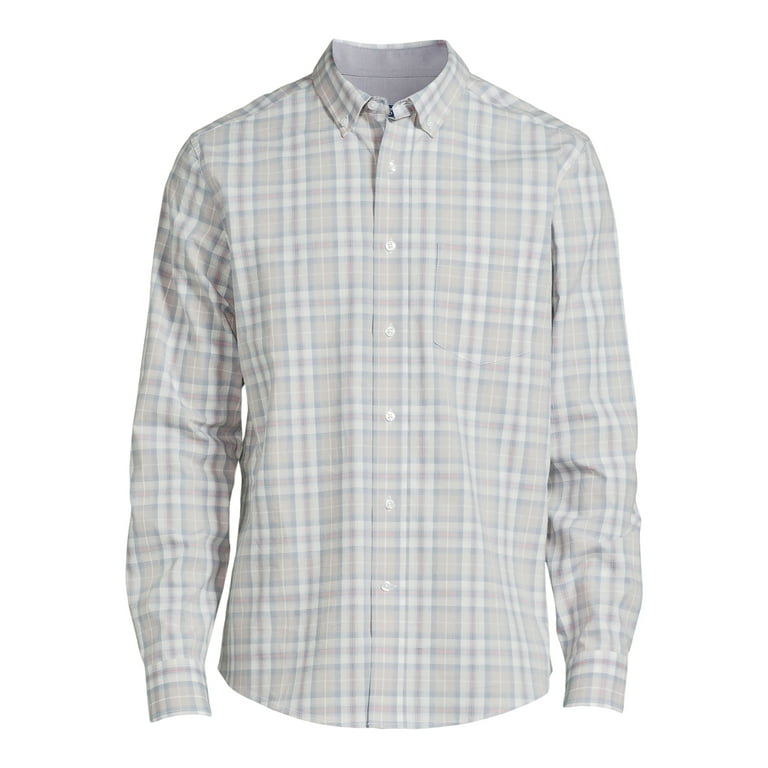 George Men s and Big Men s Long Sleeve Stretch Poplin Shirt