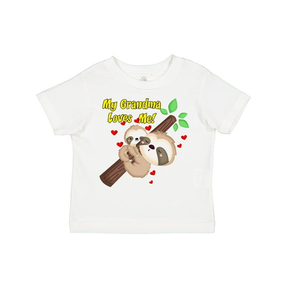 Inktastic My Grandma Loves Me Sloth Boys or Girls Toddler T-Shirt