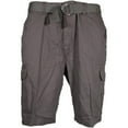 thumbnail image 2 of Men's Shorts Belted Adjustable Cargo Casual Lightweight Multi Pocket Bottoms, Navy, 38, 2 of 5