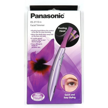 Panasonic ES2113PC Facial Hair Trimmer for Women with Pivot Head & Eyebrow