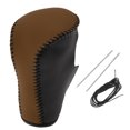 thumbnail image 1 of Cubierta de pomo de cambio antideslizante Unique Bargains para palanca de cambios de coche, protector de mango para Honda Accord 8 08-12, cuero negro y marrón, 1 of 6
