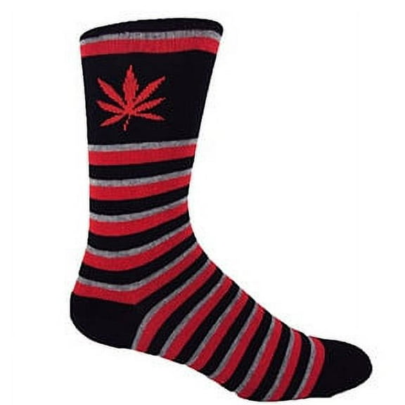 MOXY Socks Premium Smokey Haze Skater Crew Socks, Black/Charcoal/Red