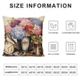 thumbnail image 5 of JEUXUS French Rustic Floral Sign Board Style Throw Pillow Covers Rose Lily Hyacinth Lavender Flower Print Square Pillowcase Decorative Cushion Covers for Home Sofa Couch, 5 of 5