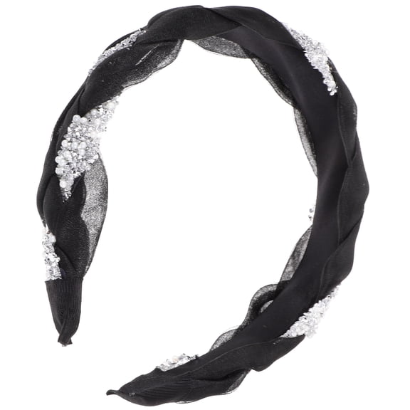 Raindrops 1Pc Fashion Black Rhinestone Hair Hoop with Fine Workmanship for Occasions