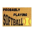 thumbnail image 1 of TIELUTT Front Door Game Welcome Mat Farmhouse Front Door Decorative Baseball Welcome Mat Fuzzy Living Room Rug Carpets for Living Room 8x10 Fuzzy Throws Carpets for Living Room 6 X 9 Area Rug and Set, 1 of 4