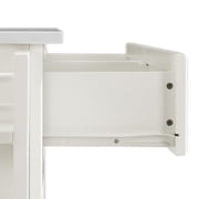 Crosley Furniture MDF Wood Granite Top Kitchen Cart in White