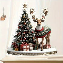 Christmas Ornaments Christmas Tree Figurine Exquisite 2D Acrylic Christmas Tree Acrylic Mini Tree Tabletop Decoration For Christmas Winter Holiday Home Party Desktop Decoration Xmas Gifts