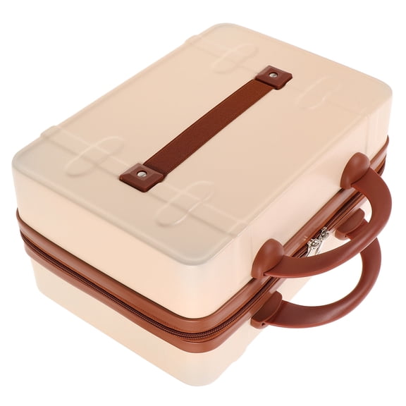 OFFIGAM Compact Vintage Makeup Suitcase ABS Material Portable Cosmetic Storage
