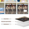 thumbnail image 4 of Yayeee Foldable Storage Basket for Shelves with Handles Waterproof Cloth Bins, Skeleton with Flowers Pattern, 4 of 7