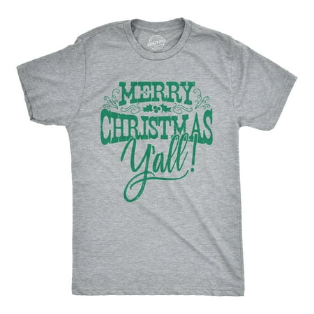 Mens Merry Christmas Yall T Shirt Cute Holiday Tee for Guys Graphic Tees