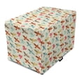 thumbnail image 1 of Bird Dog Crate Cover, Colorful Interpretation of Flying Creatures Pattern Symbolizing Freedom, Easy to Use Pet Kennel Cover Small Dogs Puppies Kittens, 7 Sizes, Eggshell and Multicolor, by Ambesonne, 1 of 6