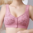 thumbnail image 2 of Lixiuxyad Support Bras for Women Lift No Underwire Women Full Cup Print Thin Underwear Plus Size Front Button Wireless Sports Lace Bra Cover Large Size Bras, 2 of 3