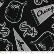 MLB Chicago White Sox 58" 100% Polyester Fleece Sports Logo Fabric By the Yard, Blue