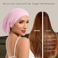 thumbnail image 3 of Gorro de Seda Mulberry NatureKess 22 Momme Ajustable Rosa, 3 of 8